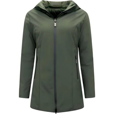 Double Face Dames Jassen Parka - Slim Fit - 2161B - Groen