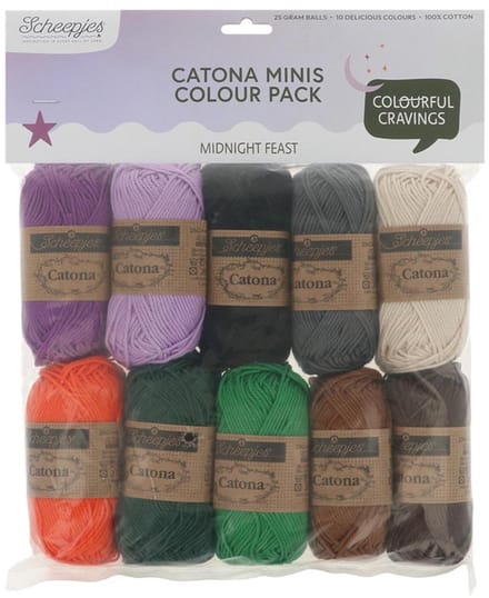 Scheepjes Catona colour pack 10x25g Midnight Feast