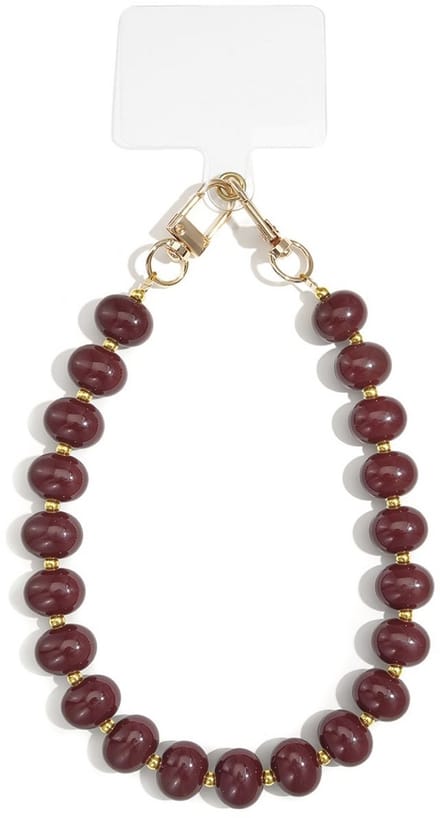 Yehwang Telefoonkoord - Kralen - Balletjes - Rood - Karmozijnrood - Trend - Hip