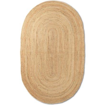 Ferm Living Eternal ovalen Jute-Tapijt  - natuur - groot