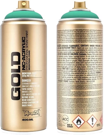 Montana GOLD Fluor Verf CYAN spuitbus 400ml