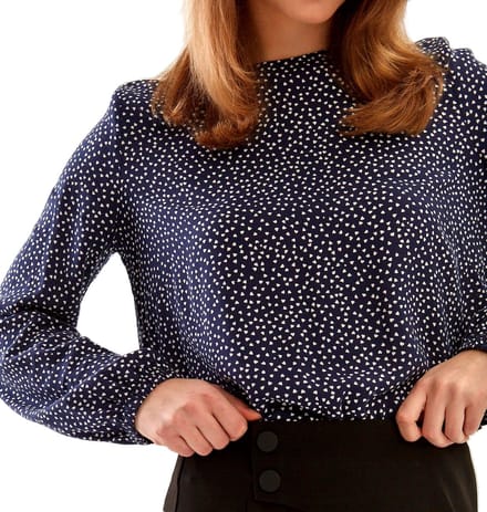 Starry Indigo - Dames blouse met lange mauw
