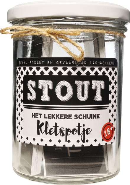 Kletspotje Stout! | Kletspot | Kletskaarten | 18+