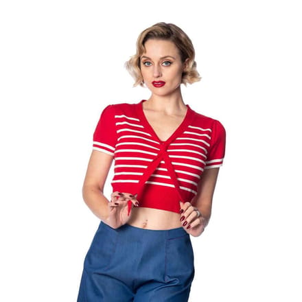 Dancing Days - SAILOR STRIPE Top - 2XL - Rood