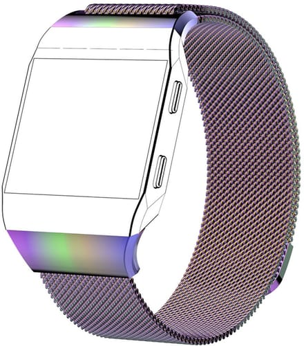 By Qubix - Compatible Fitbit bandje - Geschikt voor fitbit Ionic Milanese bandje - Maat: Small - Multicolor