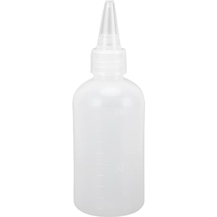 60Pcs Scale Empty Bottle Plastic 100ml Semi Transparent Squeeze Condiment Bottle Airbrush Paint Bottle for Cosmetics white