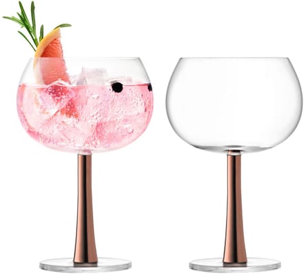 L.S.A. - Gin Balloon Glas 420 ml Set van 2 Stuks - Glas - Koper