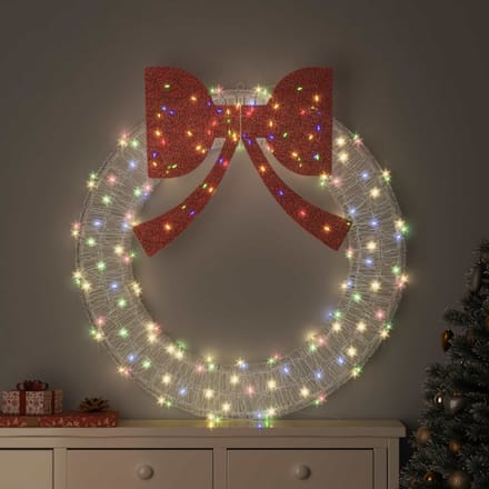 vidaXL Krans 150 LED's Multikleur 120 cm Acryl