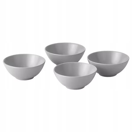 IKEA FARGKLAR Kommetjes Grijs Mat 16 cm - Set van 4