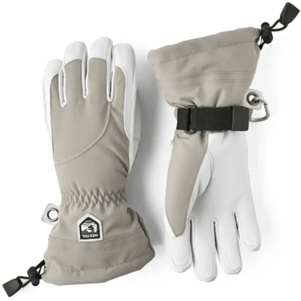 Hestra Heli Ski Dames Handschoen Wintersport (Maat - 8, Kleur - Khaki/Offwhite)