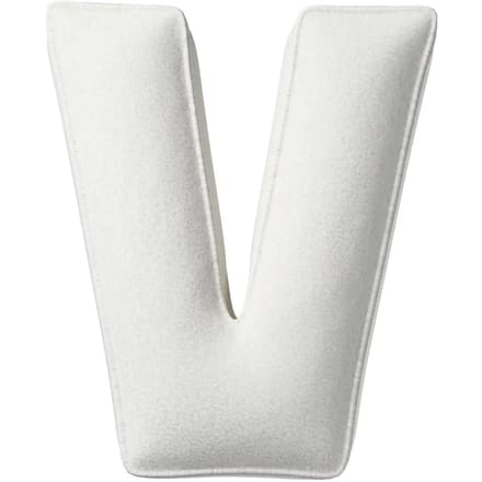 Kussen letter v Yellow Tipi Boucle