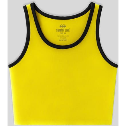 Geribbelde Mouwloze Crop Top