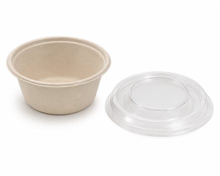 Sabert soepkom - suikerriet- 375 ml magnetron bakje met deksel - 100 stuks