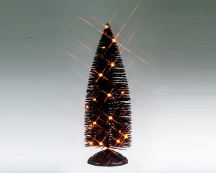Spooky Town - Black Bristle Tree Orange Lights