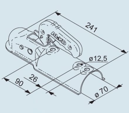 AL-KO koppeling ongeremd R70 750KG