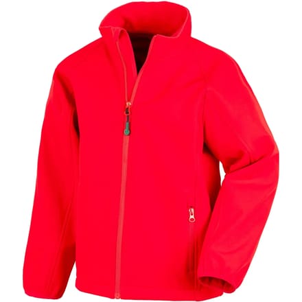Result Recycled 2-Layer Printable Junior Softshell Jacket RT901J - Red - S (5-6)