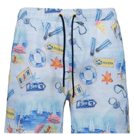 Ragman Swim Short Riviera Swimming Fantasy Blauw-Multi / male