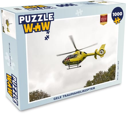 Puzzel Gele traumahelikopter - Legpuzzel - Puzzel 1000 stukjes volwassenen