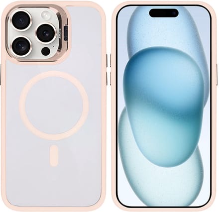 Rixus Classic 03 Case With MagSafe For Apple iPhone 15 Pro Max Light Pink