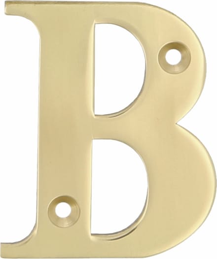 AMIG - Huisnummer B - Gepolijst Messing – 50 x 1.5 mm – Schroefbaar