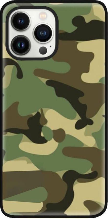 ADEL Siliconen Back Cover Softcase Hoesje Geschikt voor iPhone 13 Pro Max - Camouflage