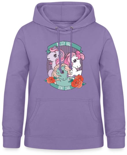 My Little Pony Retro Messy Hair Don't Care Statement Hoodie Dames