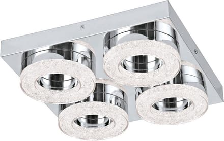 EGLO Fradelo - Wand/Plafondlamp - 4 Lichts - Chroom, Helder
