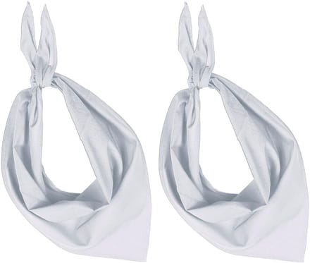 5x Zakdoek bandana wit - hoofddoekjes