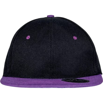 Result Bronx Original Flat Peak Snapback Dual Colour Cap RH82 - Black/Purple - One size