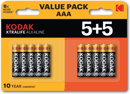 Kodak Xtralife - AAA Alkaline batterijen - 10 stuks