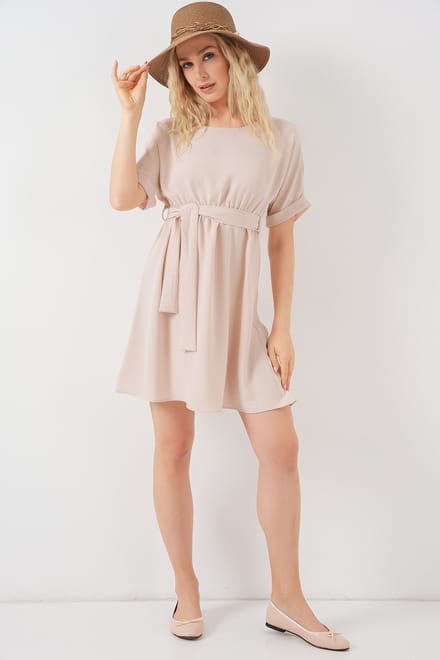 Mini-jurk met strik
