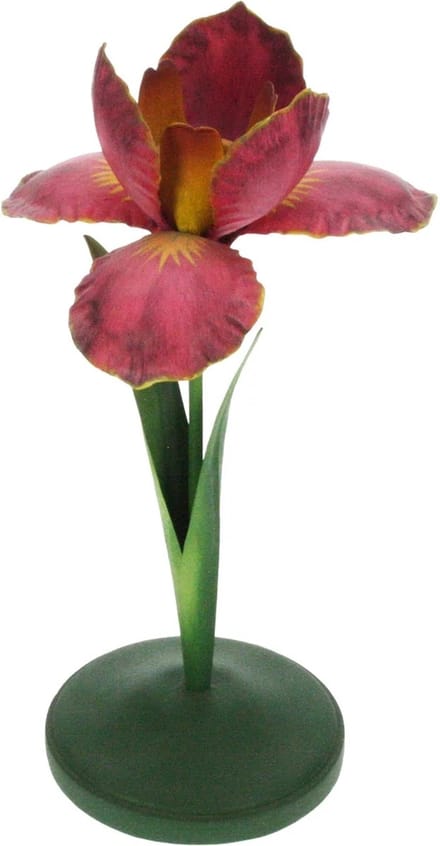 Iris kandelaar rood 12,7x10x24,8cm