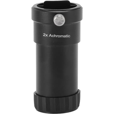 Lentille de Barlow 2X de 1,25 pouce, alliage d'aluminium, verre optique multicouche, accessoires pour télescopes gray