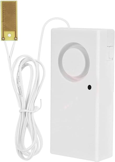 Water Alarm - Lekdetector Sensor - Wateroverlast Voorkomen - 120dB Luid Alarm - 10x6x4 cm - Wit