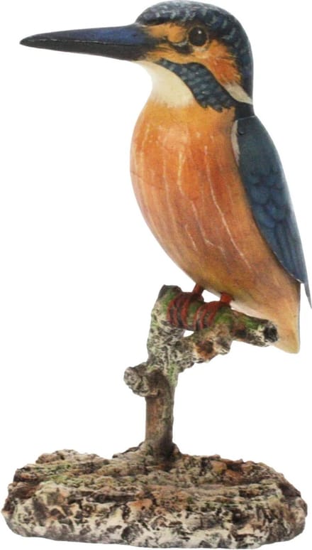 Ijsvogel op stam 12x8x20,5cm