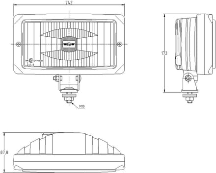 Mistlamp - SIM - 3225 - 9.4 - 24cm - Positielicht - Mist