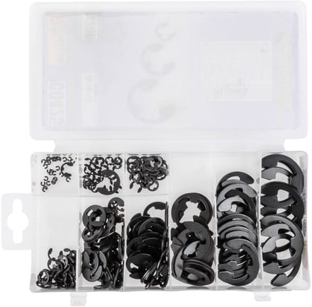 Set van 300 E-ringen / Borgringen – Assortiment in Opbergdoos | Veerstaal
