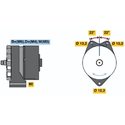 Driefasige generator BOSCH 0 986 031 230