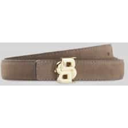 Riem van echt leer met labeldetail