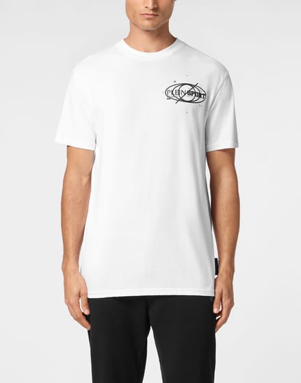 Plein Sport Cotton T-Shirt Round Neck Ss Logos