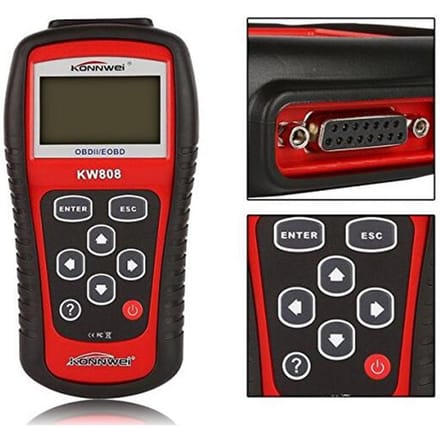 MaxiScan KW808 OBDII EOBD Scanner lecteur de Code de voiture testeur de Diagnostic red