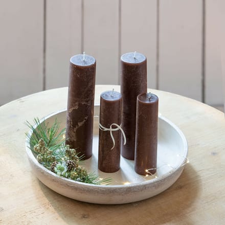 LOBERON Kaars set van 4 Avinal donkerbruin