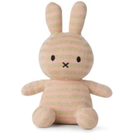 Nijntje knuffel sparkle stripe collectie, formaat 23 cm., kleur roze