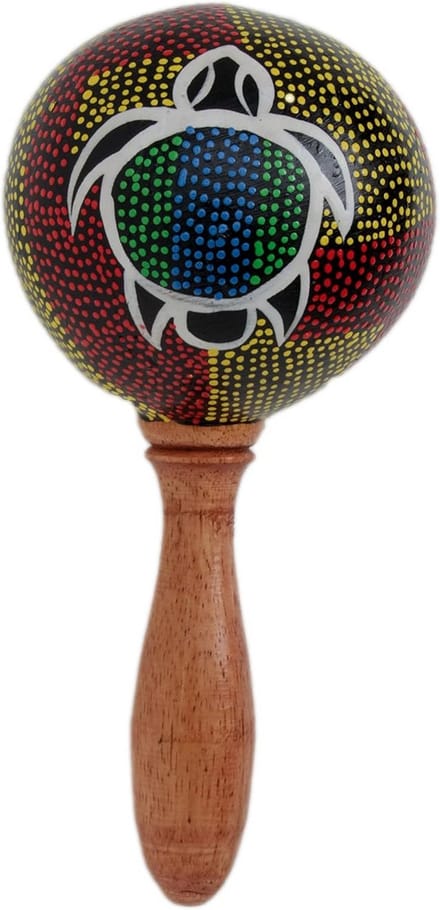 Houten rammelshaker kinderen met schildpaddesign - Percussie muziekinstrument voor jonge muzikanten
