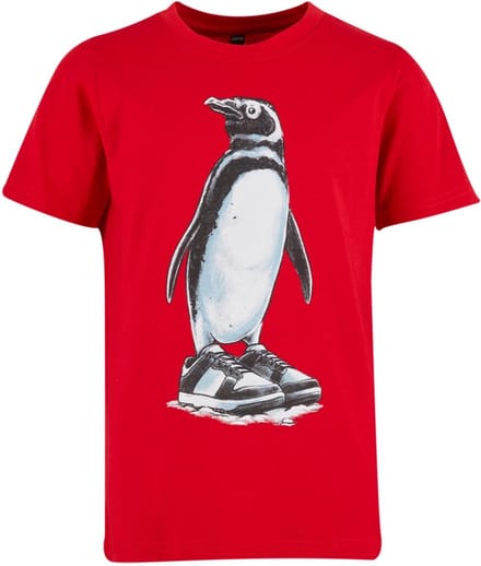 Mister Tee - Kids Fancy Penguin Kinder Tshirt - Kids 146/152 - Rood