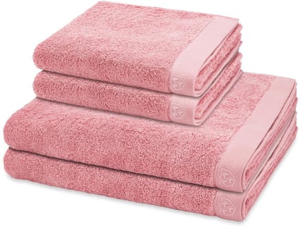 Ross Sonstiges 2 X handdoek 2 X douchehanddoek - in set 4 pack Doubleface Stripes