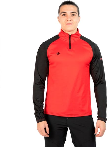 Izas Indus M Fleece Met Halve Rits Rood S Man