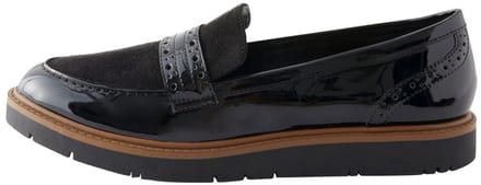 Next - Dames - Forever Comfort® brogue-instapschoenen - Zwart
