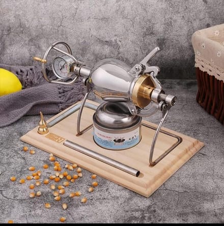 Popcorn Maker - Popcorn Pan - Thuis Popcorn Maken - Dubbel Veiligheidsventiel - 520ml Capaciteit - Zilverkleurig