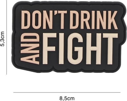 Embleem 3D PVC Don't Drink Zwart